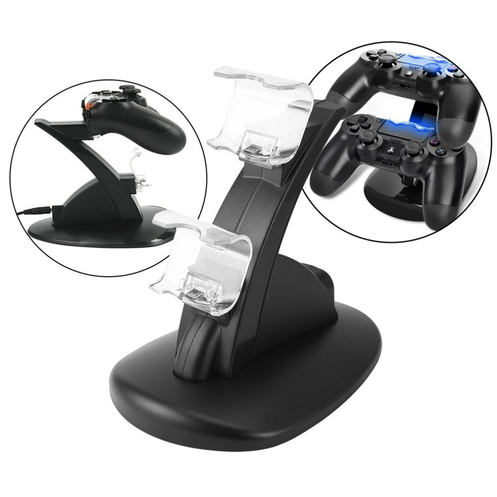 For Playstation PS4 Dual Controller Charger Dock Stand Gamepad Charging Station with LED Indicators For Playstation PS4 Dual Controller Charger Dock Stand Gamepad Charging Station with LED Indicators